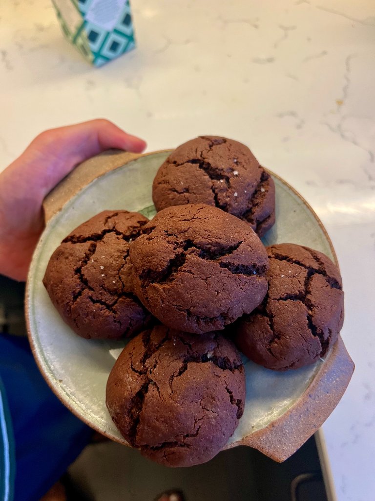Dark Chocolate, Oat & Hazelnut Cookies