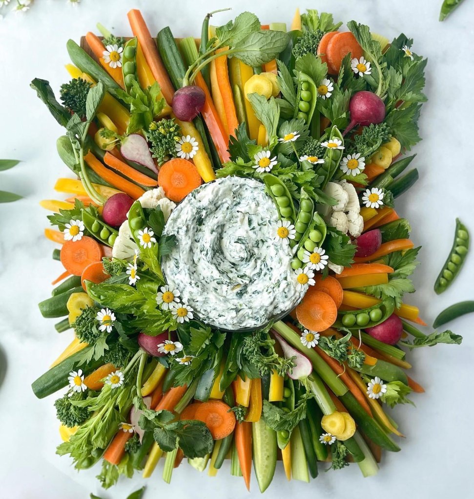 Fresh seasonal vegetable platter