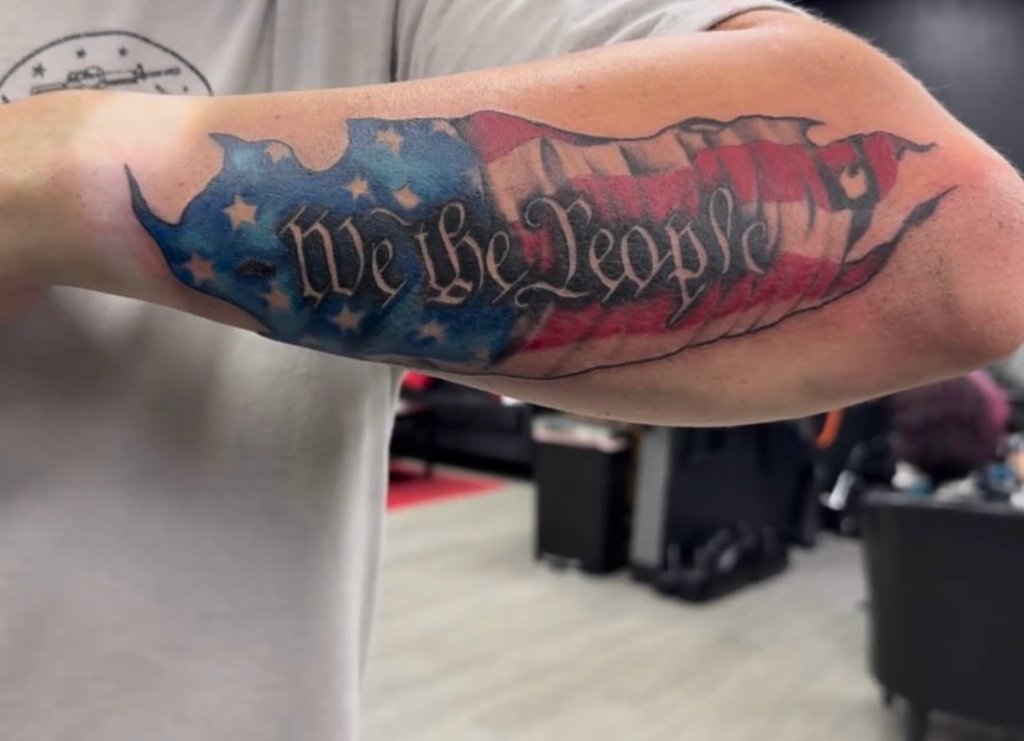 We the People patriotic tattoo