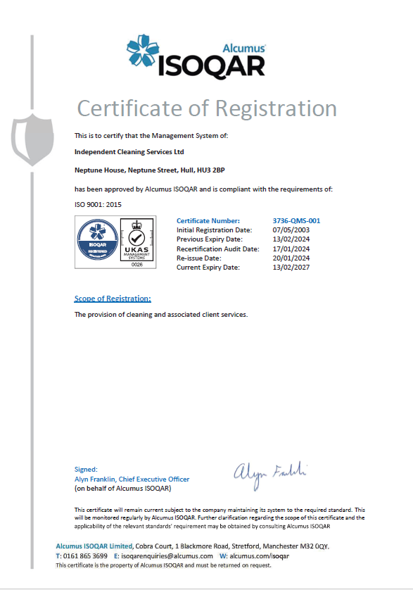 ISO 9001:2015 certificate