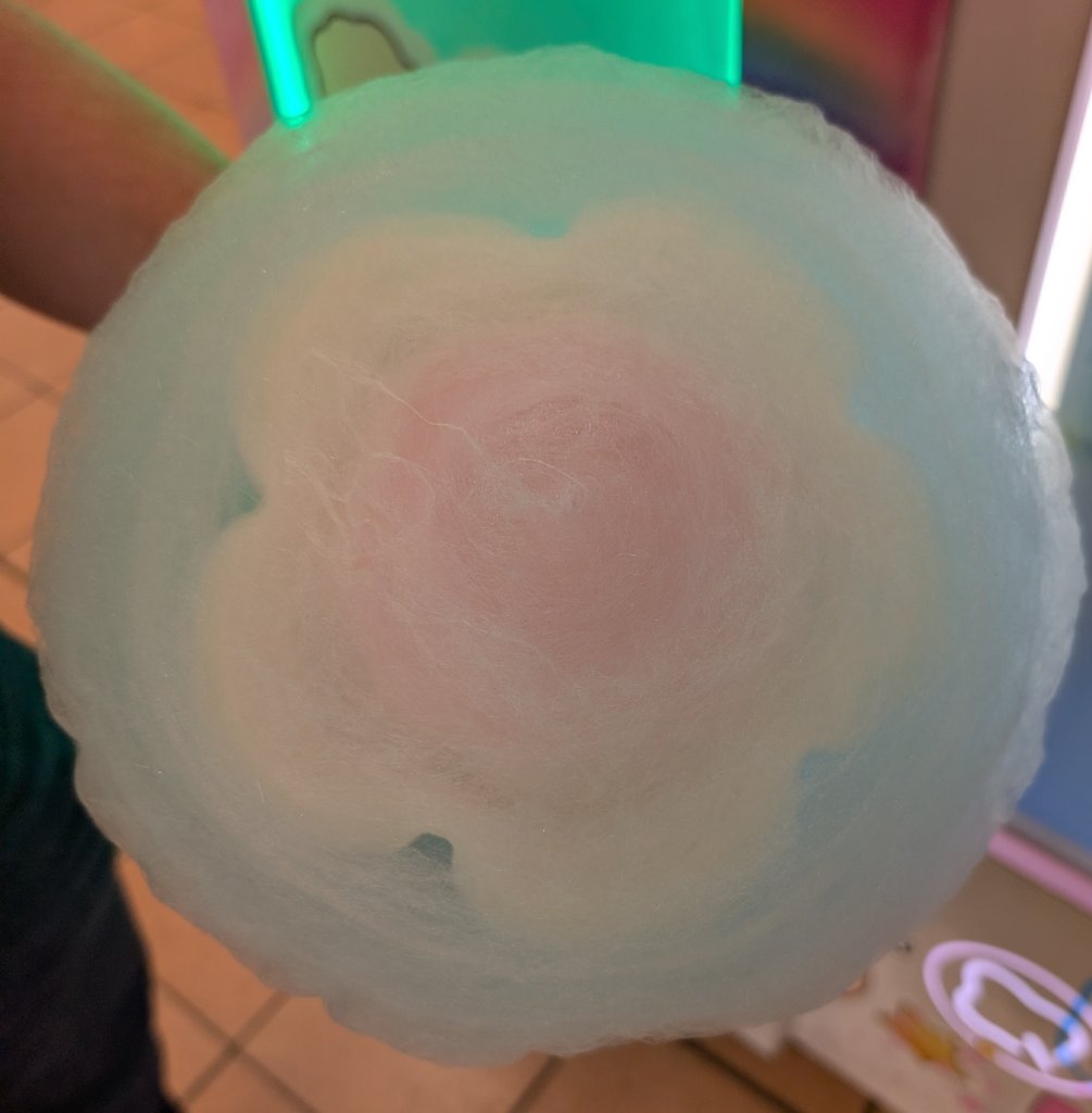 Fresh spun cotton candy