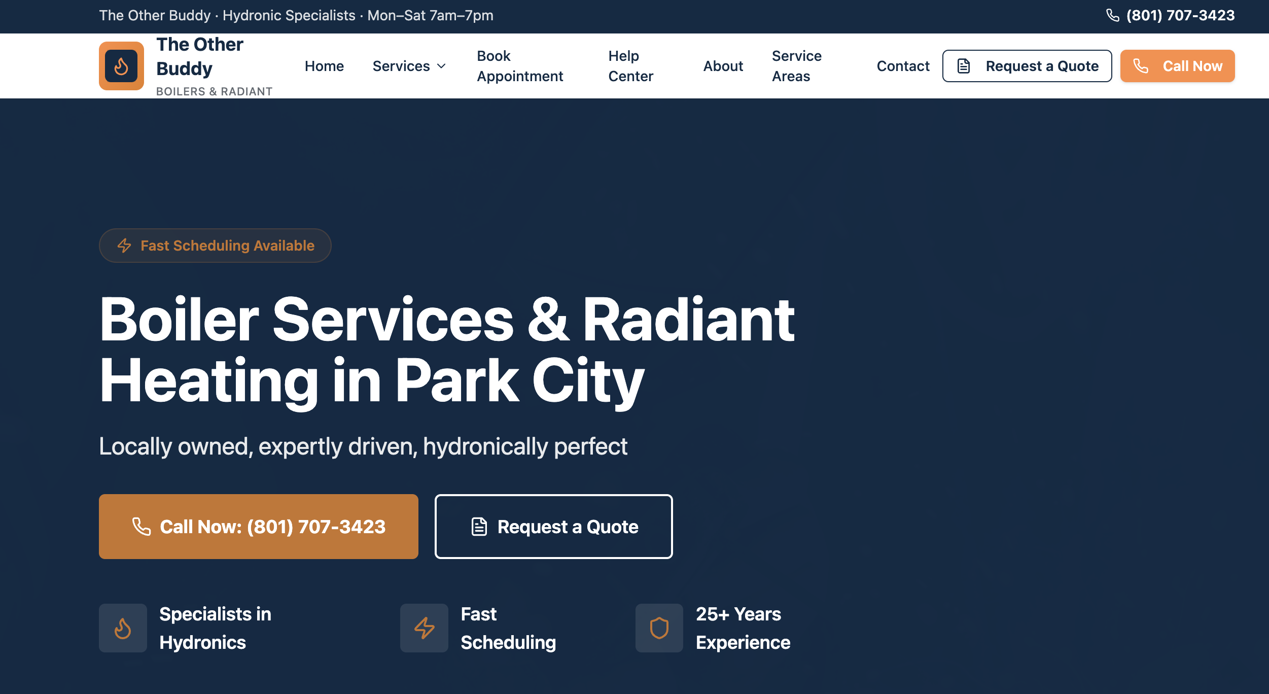 plumbing company with back end  template preview