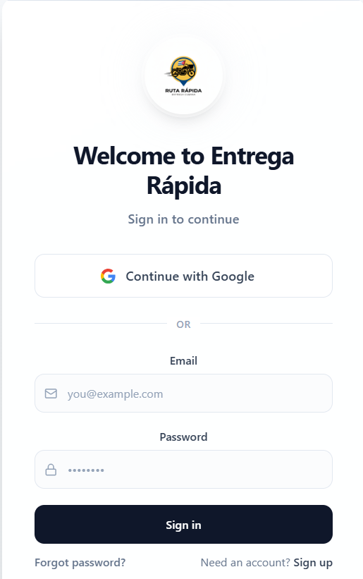 entrega rapida template preview