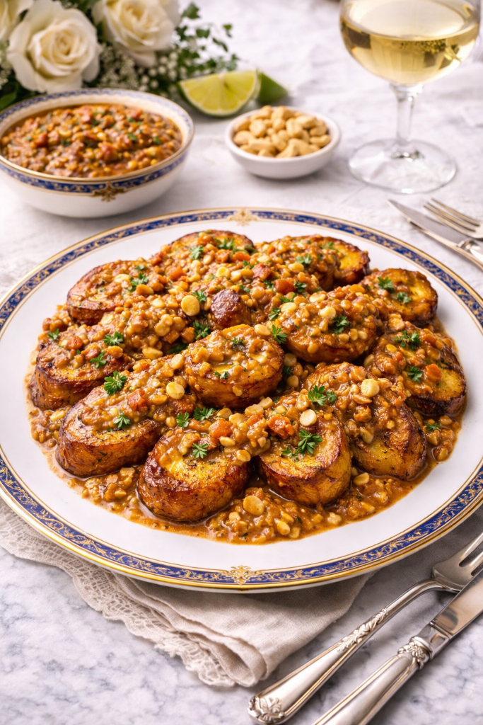Plantain Frit aux Cacahuètes