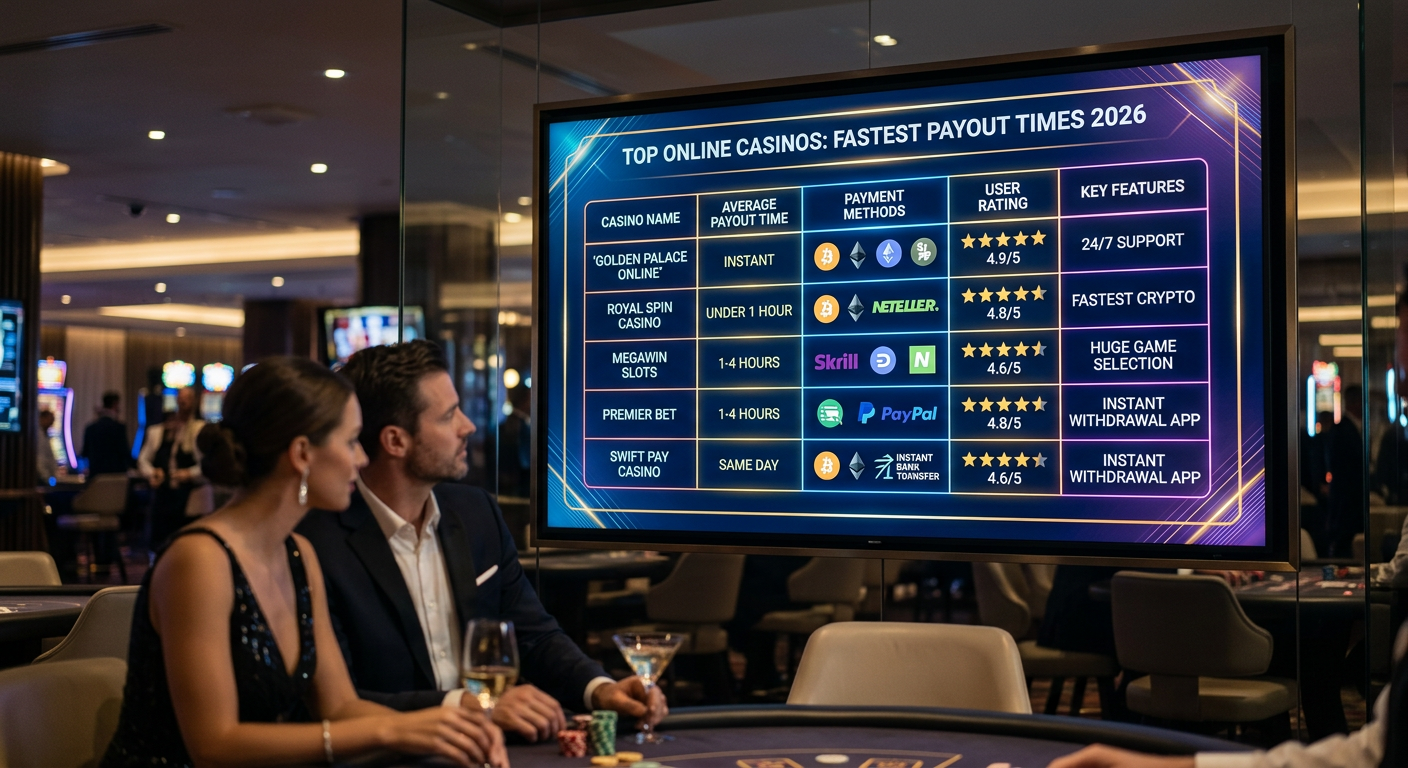 Top 5 Fastest Payout Online Casinos in 2026