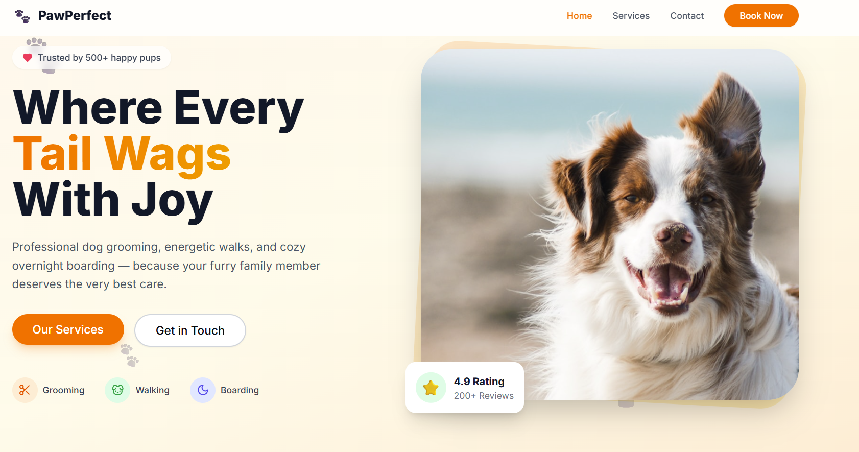 Paw Perfect Dog Grooming template preview