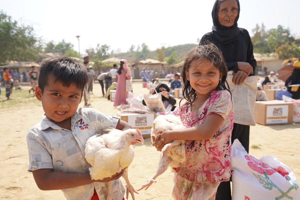 Children receiving aid