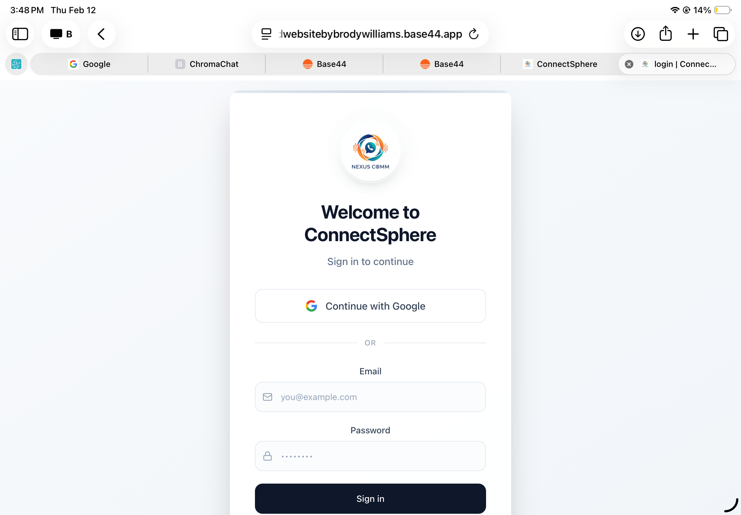 Texting website template preview