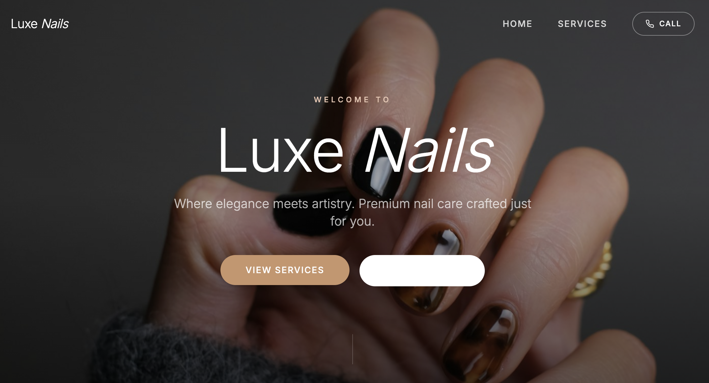 Luxe Nails Website template preview
