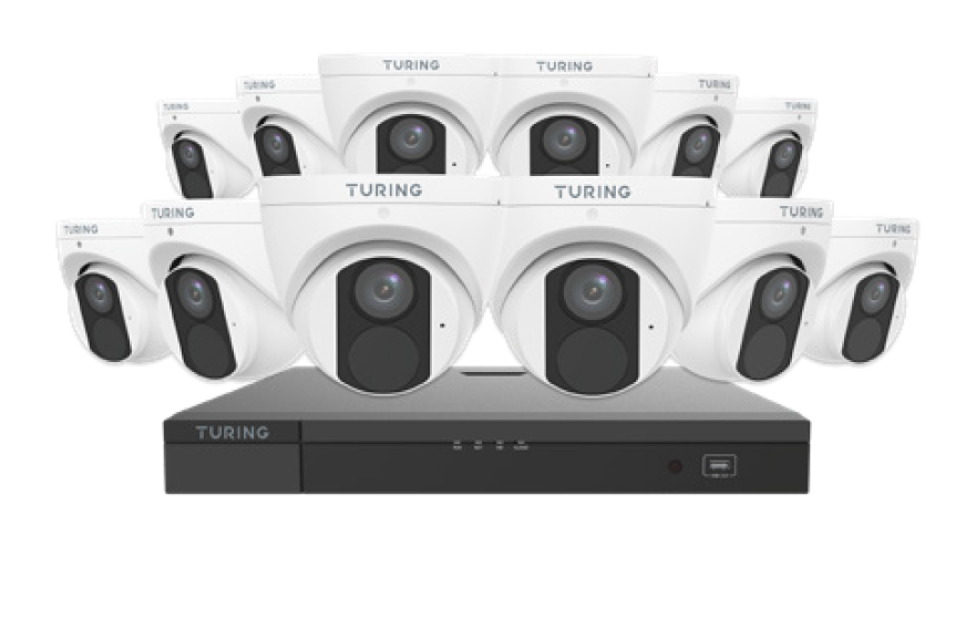 LITE Kit 4MP Turrets x 12, 16CH PoE NVR 4TB