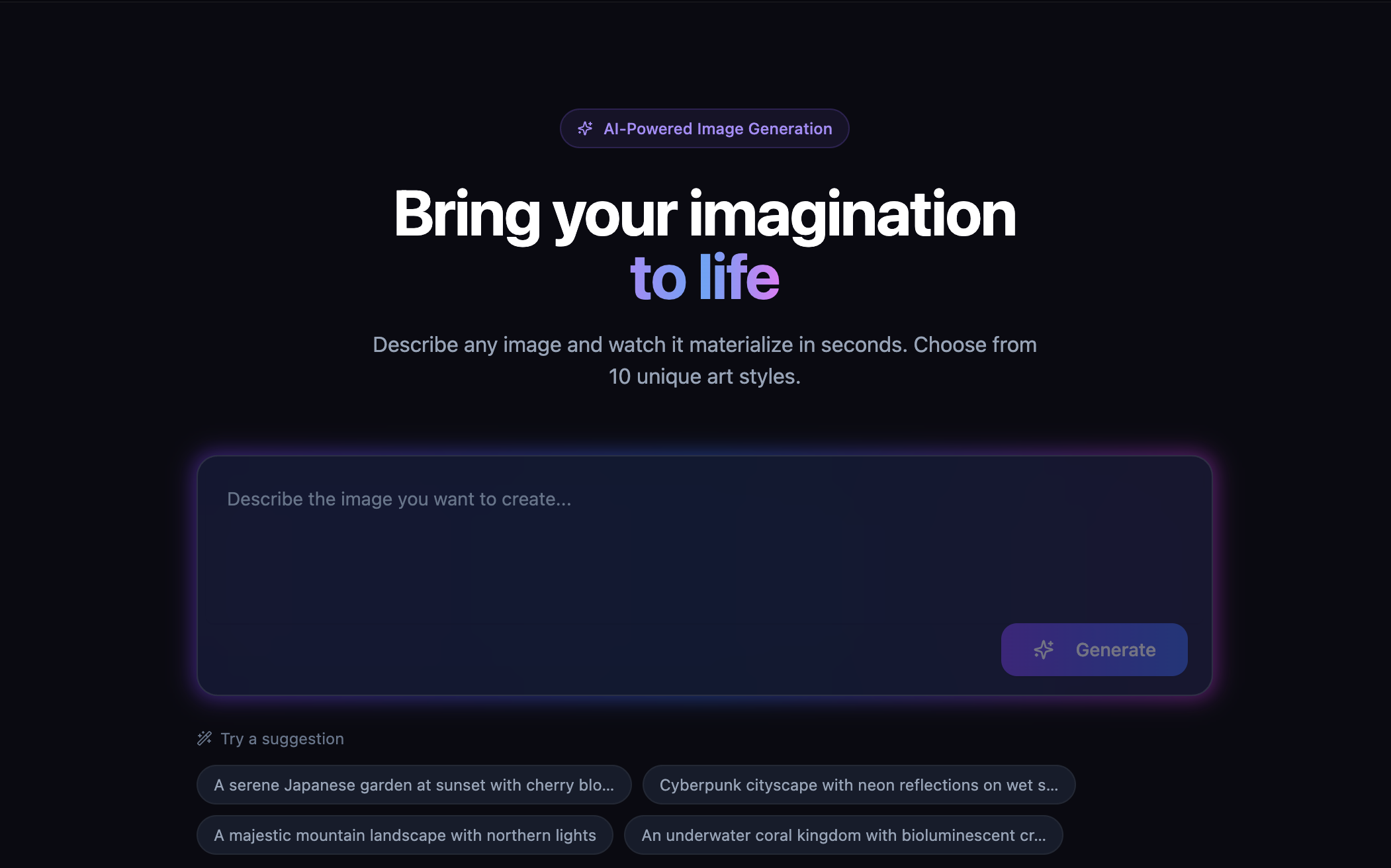 image genrator template preview