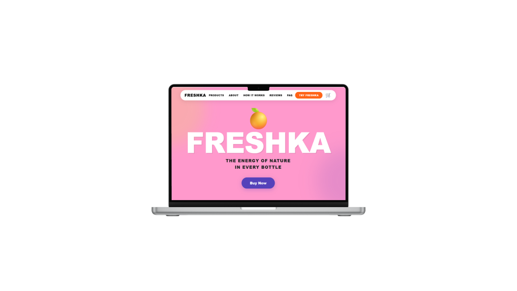 Made Left webdesign template voorbeeld op laptop