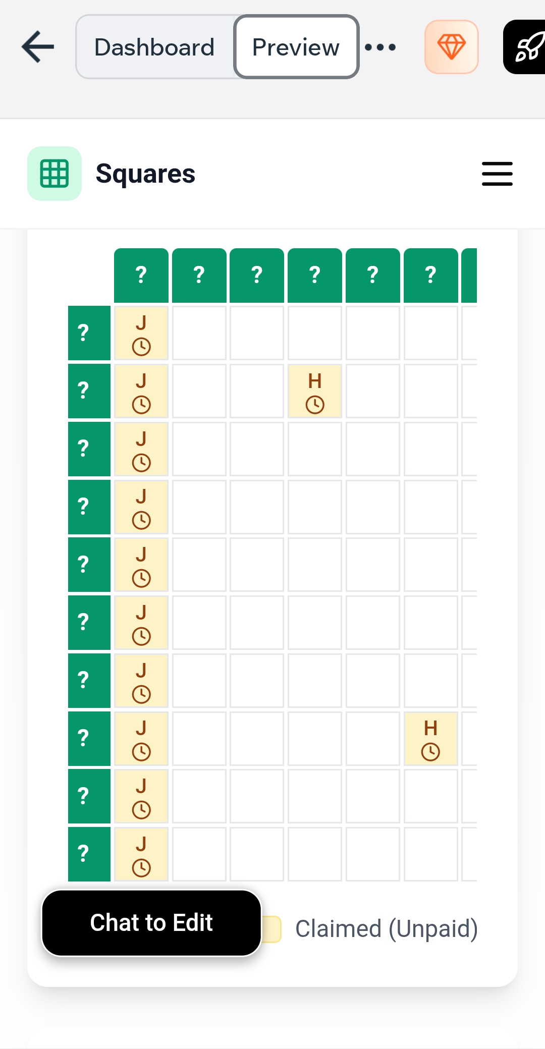 SquareUp: Football Square Manager template preview