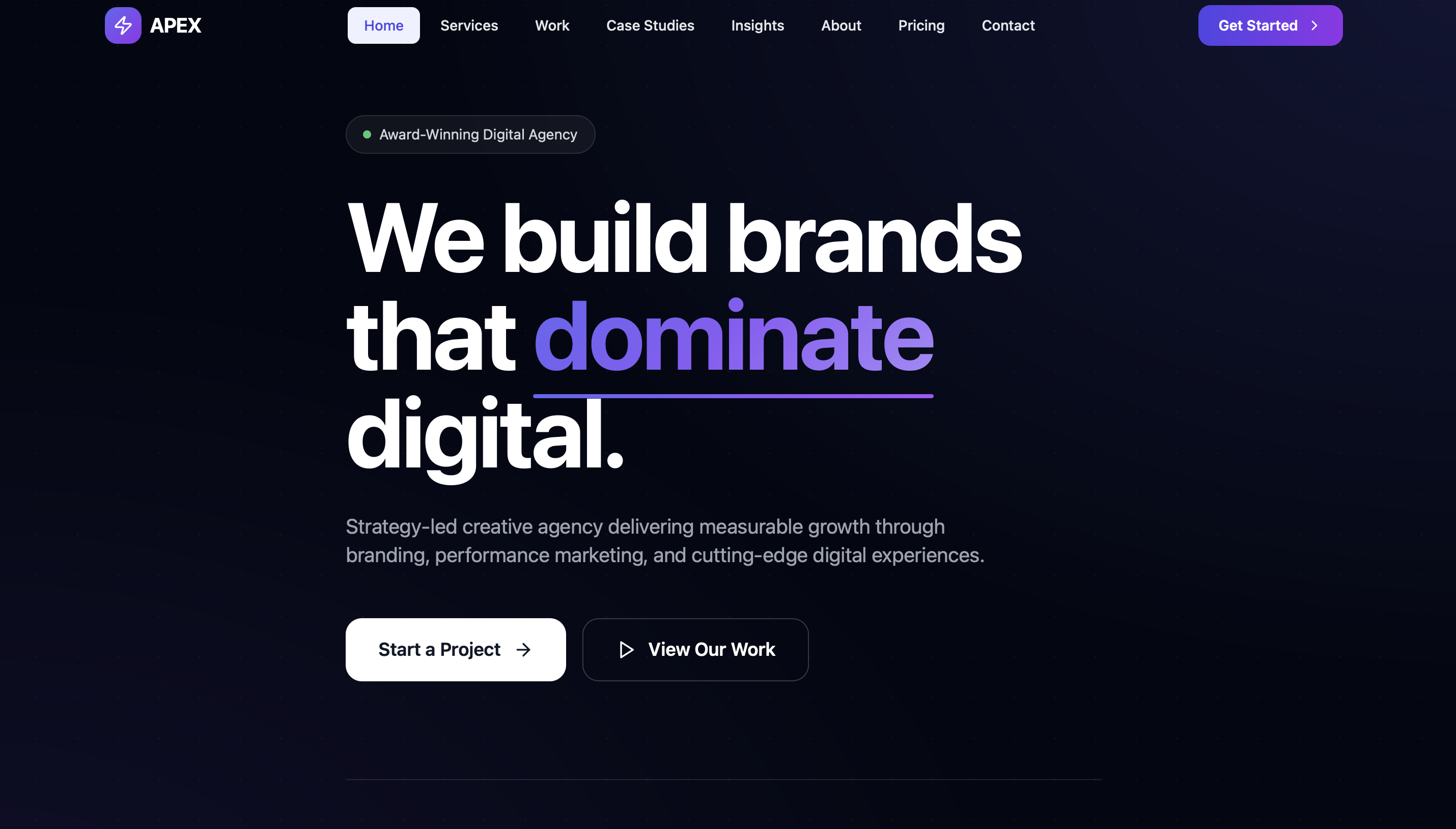APEX MARKETING template preview