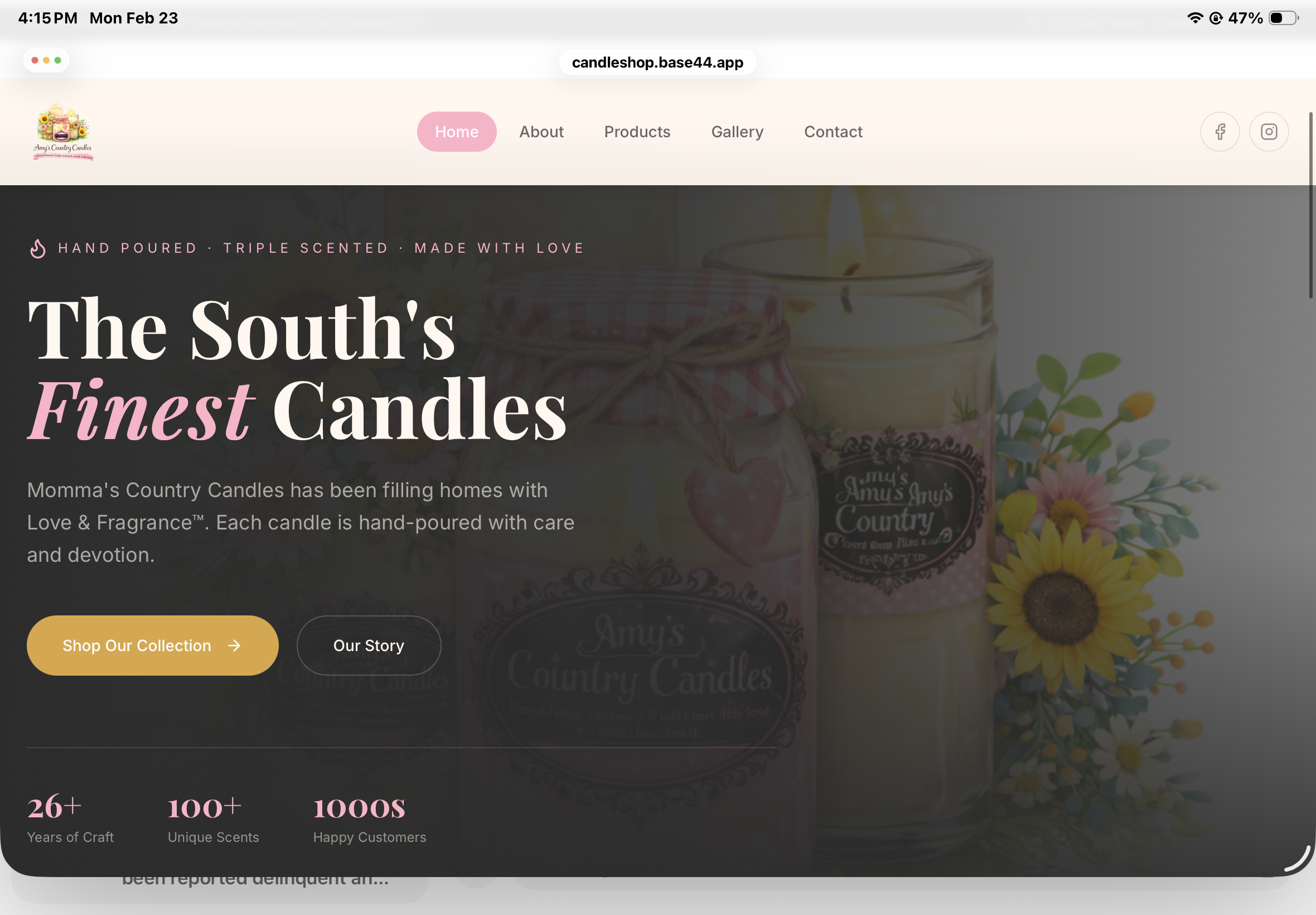 Candle Shop template preview