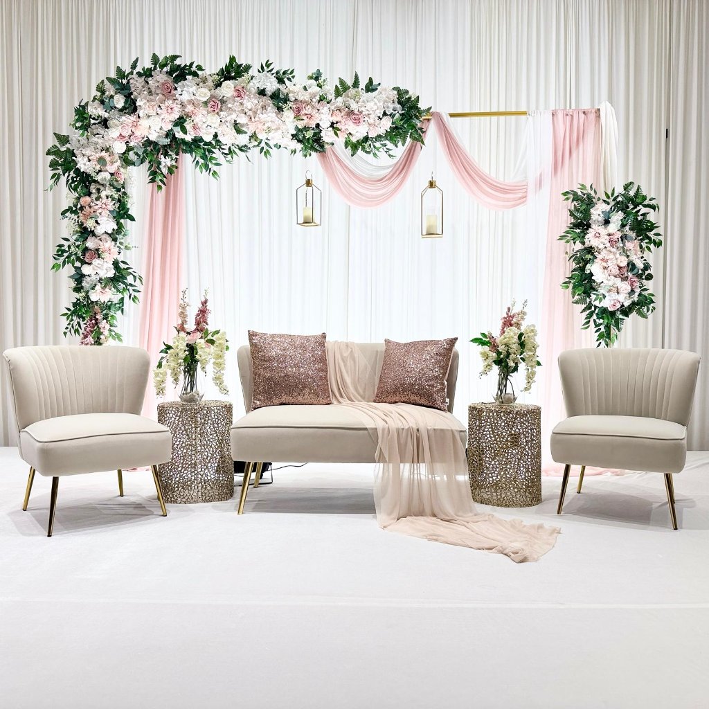 Pink Floral Arch Backdrop