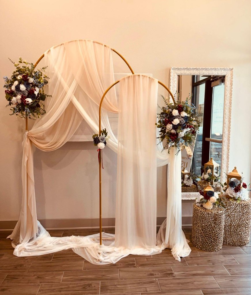 Ivory Arch with Floral Clusters