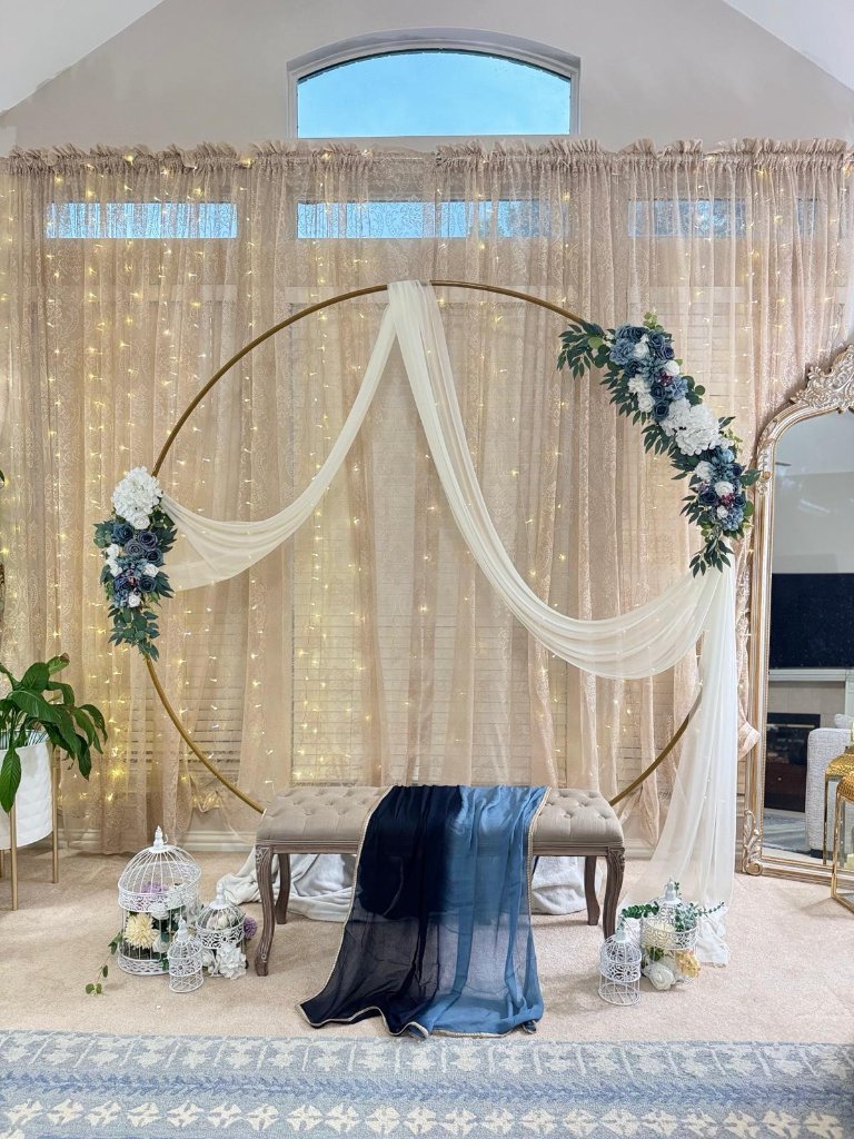 Circle Arch with Fairy Lights