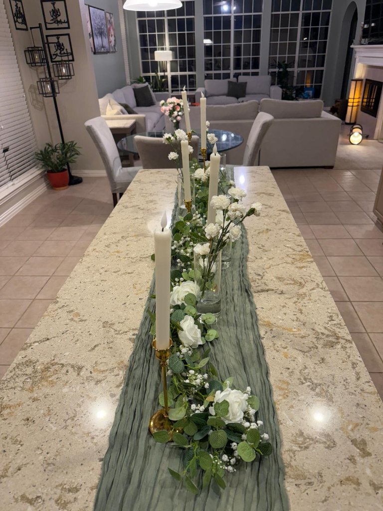 Floral Garland Island Runner