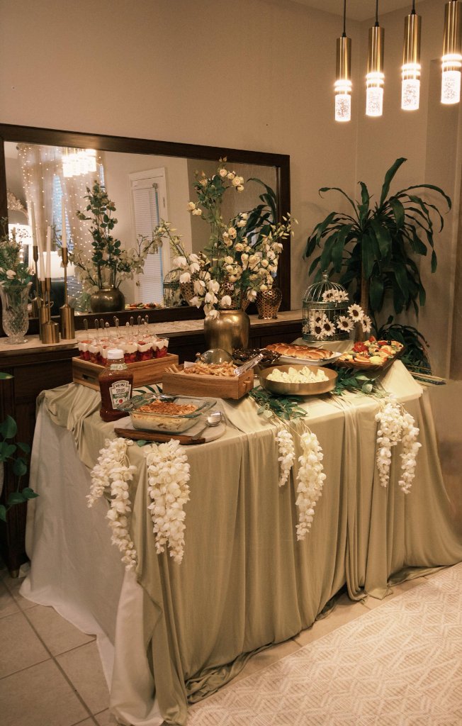 Luxury Floral Buffet Installation
