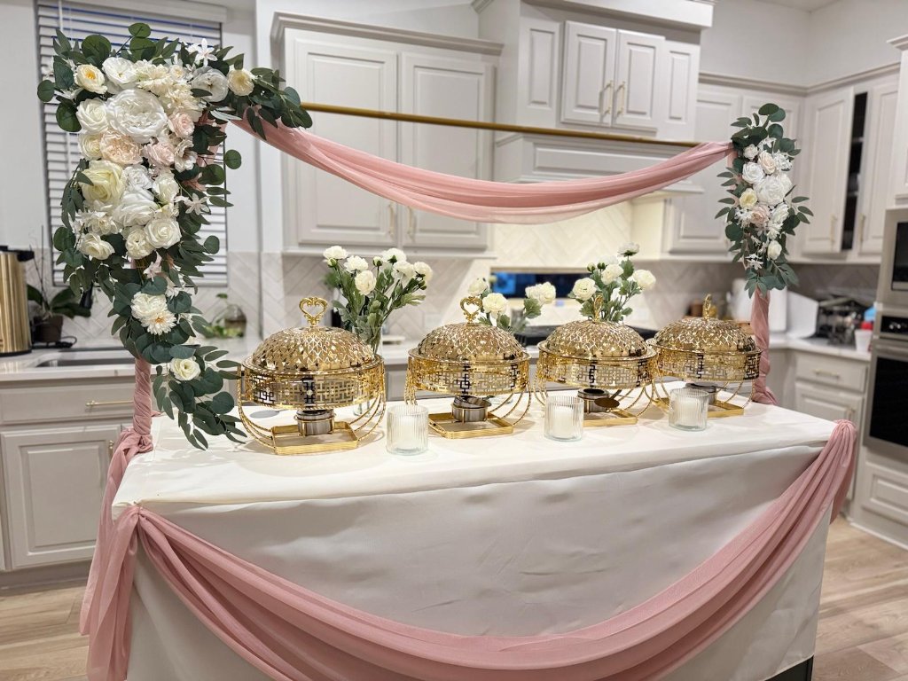 Floral Arch Catering Table