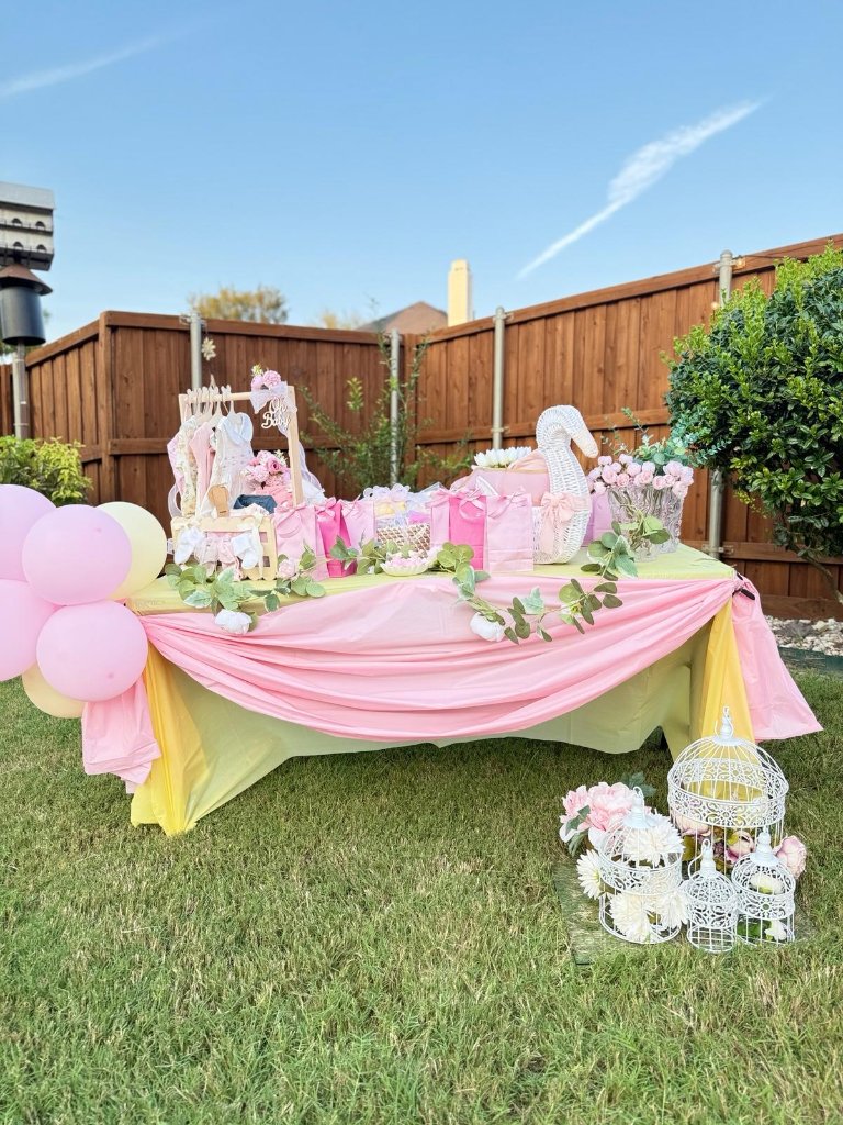 Pink & Yellow Gift Table