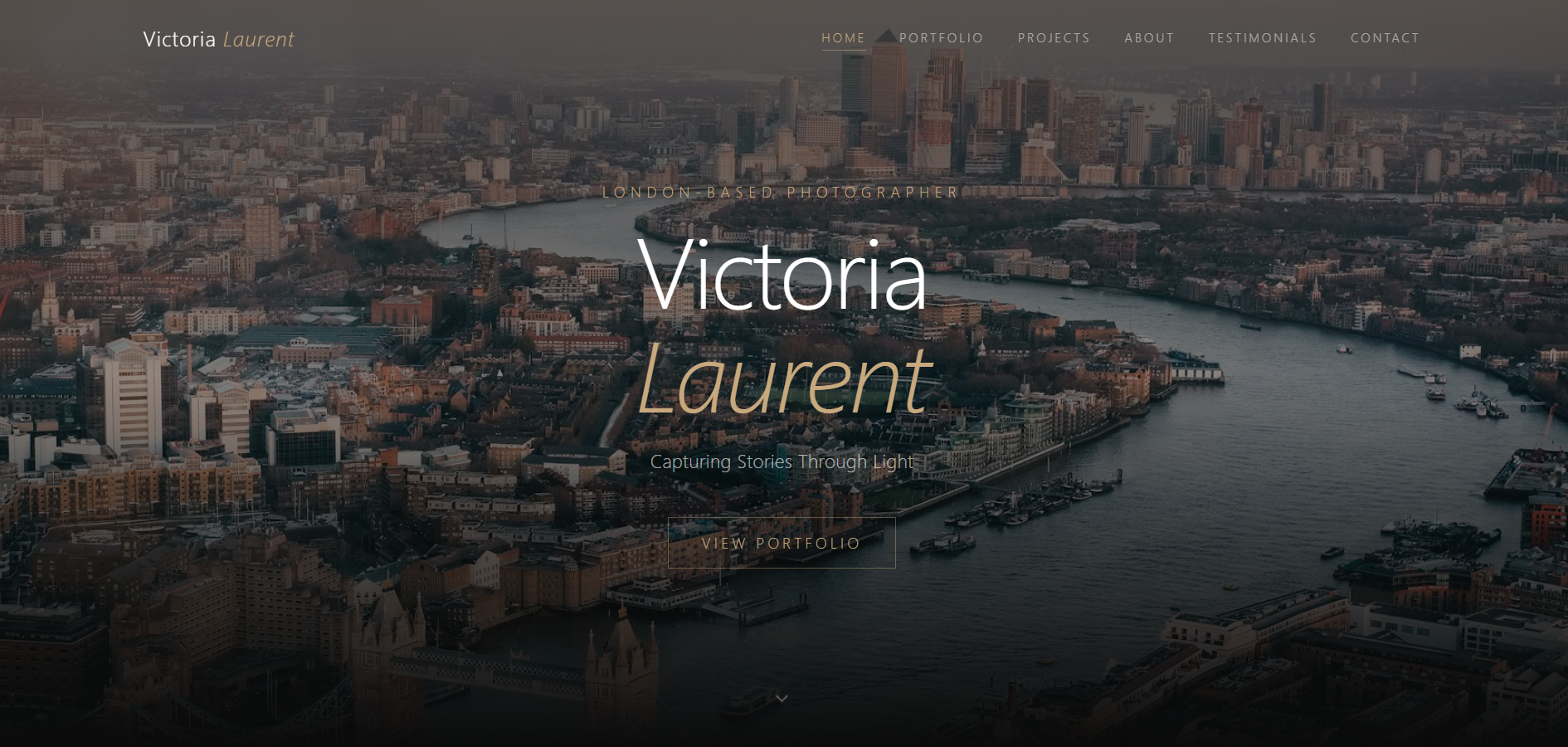 Vitória Laurente — Luxury Photography Portfolio & Creative Brand Website template preview