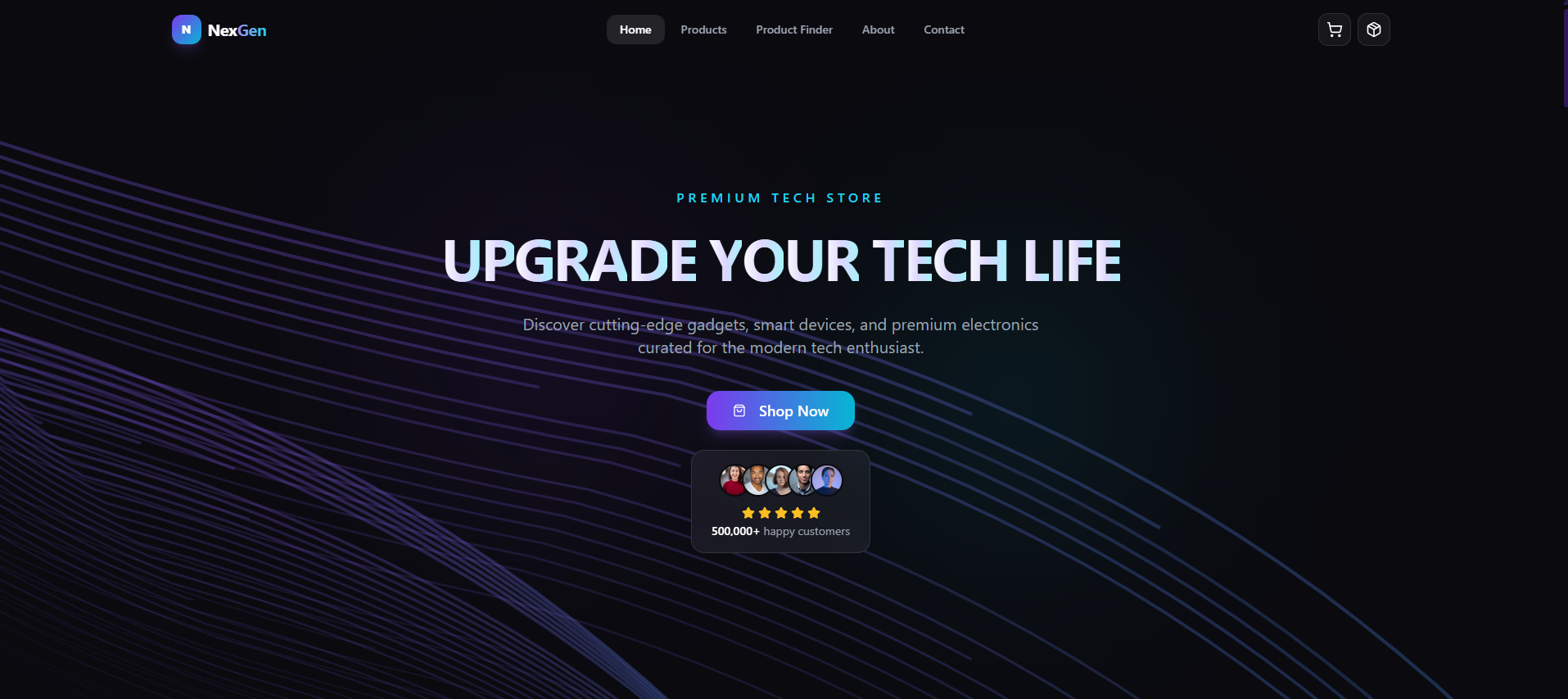 NexGen — Futuristic Tech E-Commerce & Smart Gadgets Store Template template preview