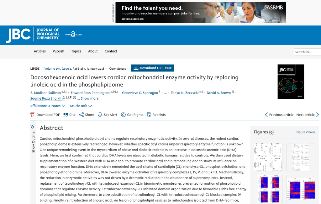 Journal of Biological Chemistry Research Article