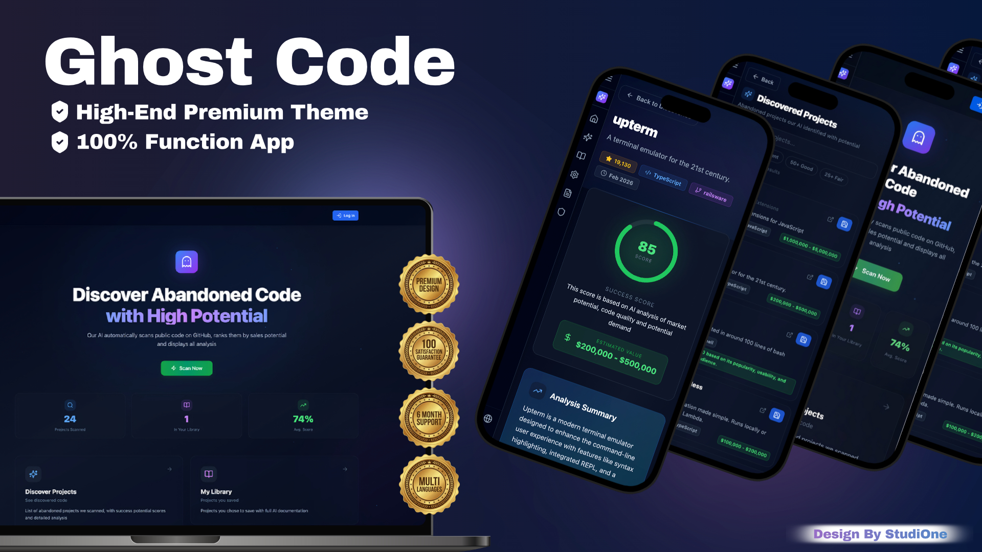 Ghost Code template preview