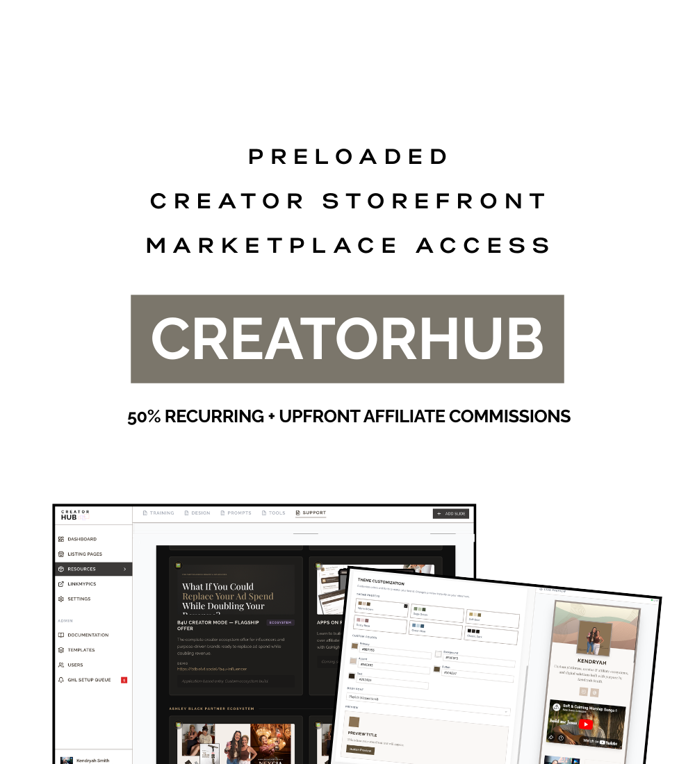 CREATORHUB template preview