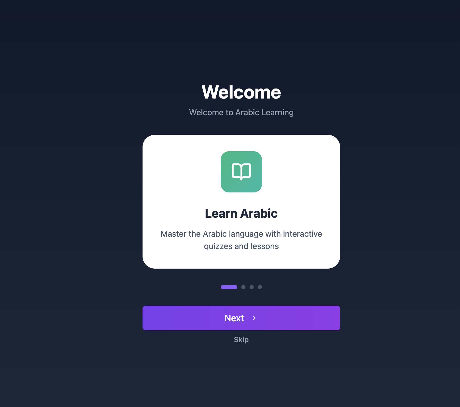 Arabic learner template preview