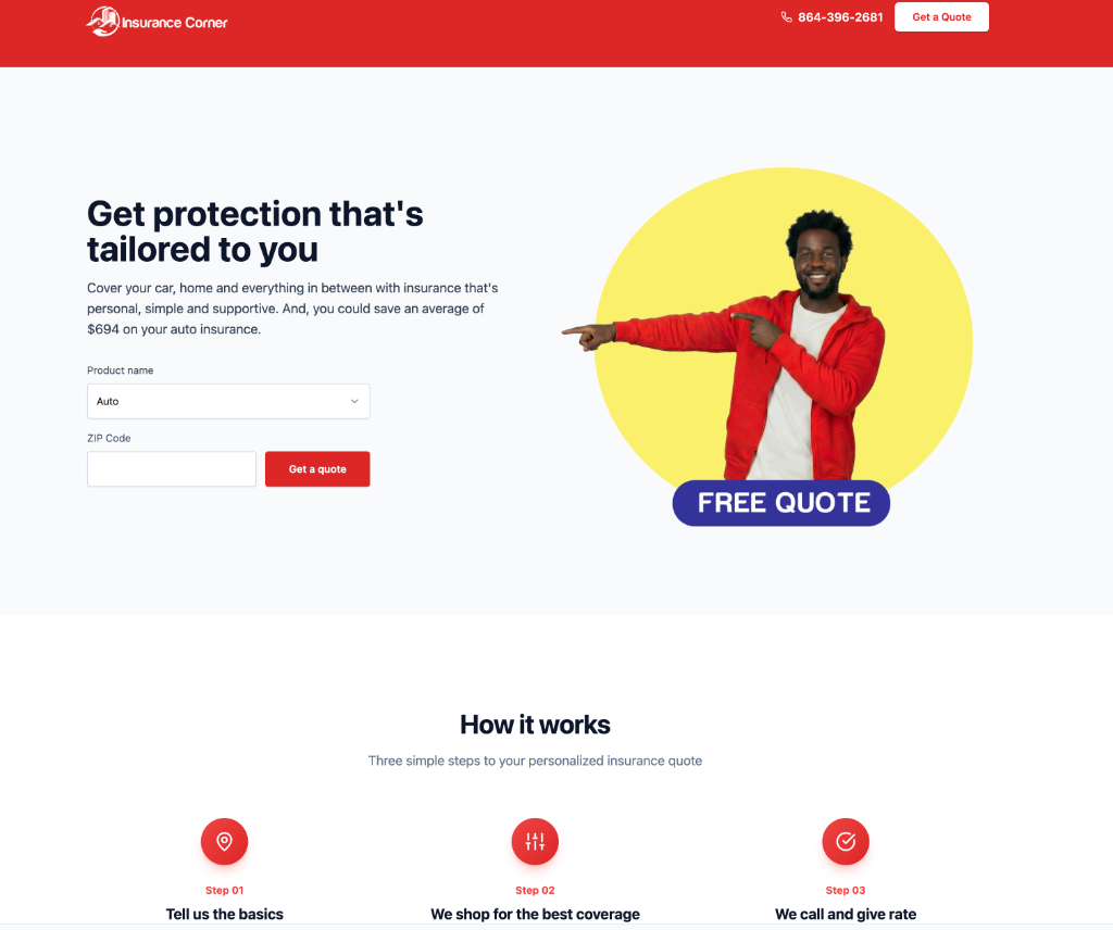 Insurance Corner - Quote Platform