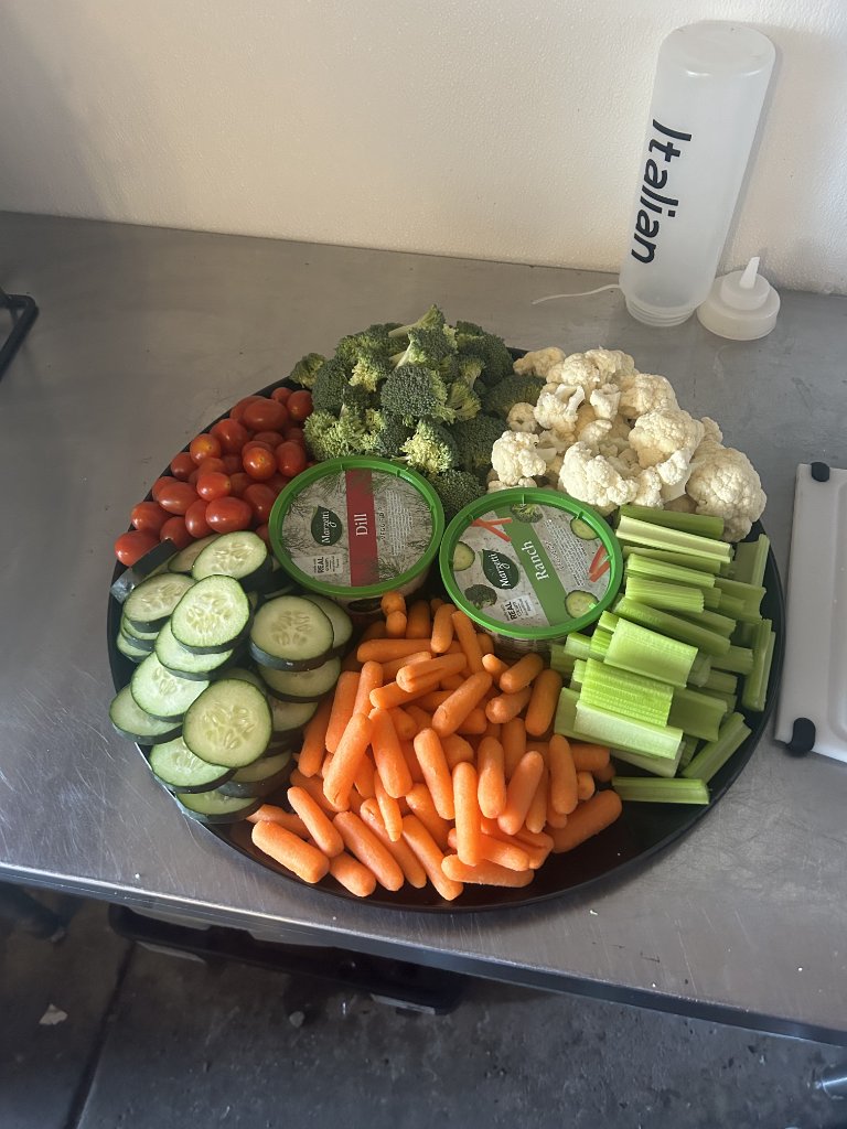 Full BBQ catering spread with all fixings