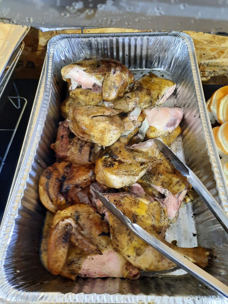 BBQ catering meat selection at corporate event