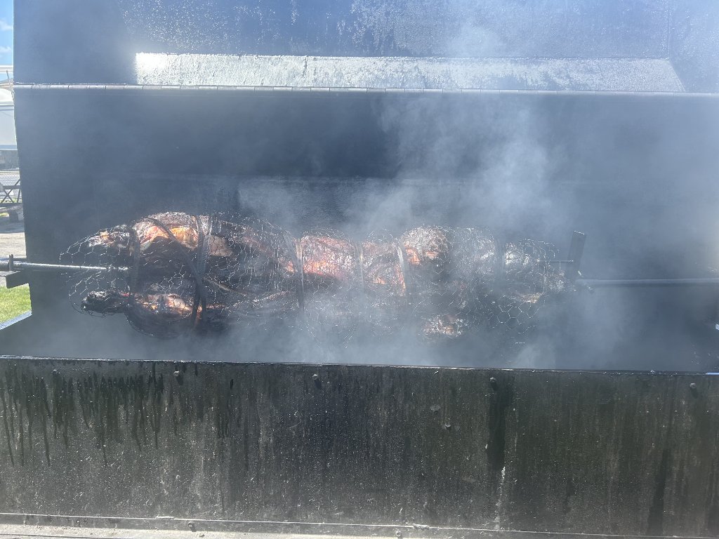 BBQ catering with smoked chicken and sides