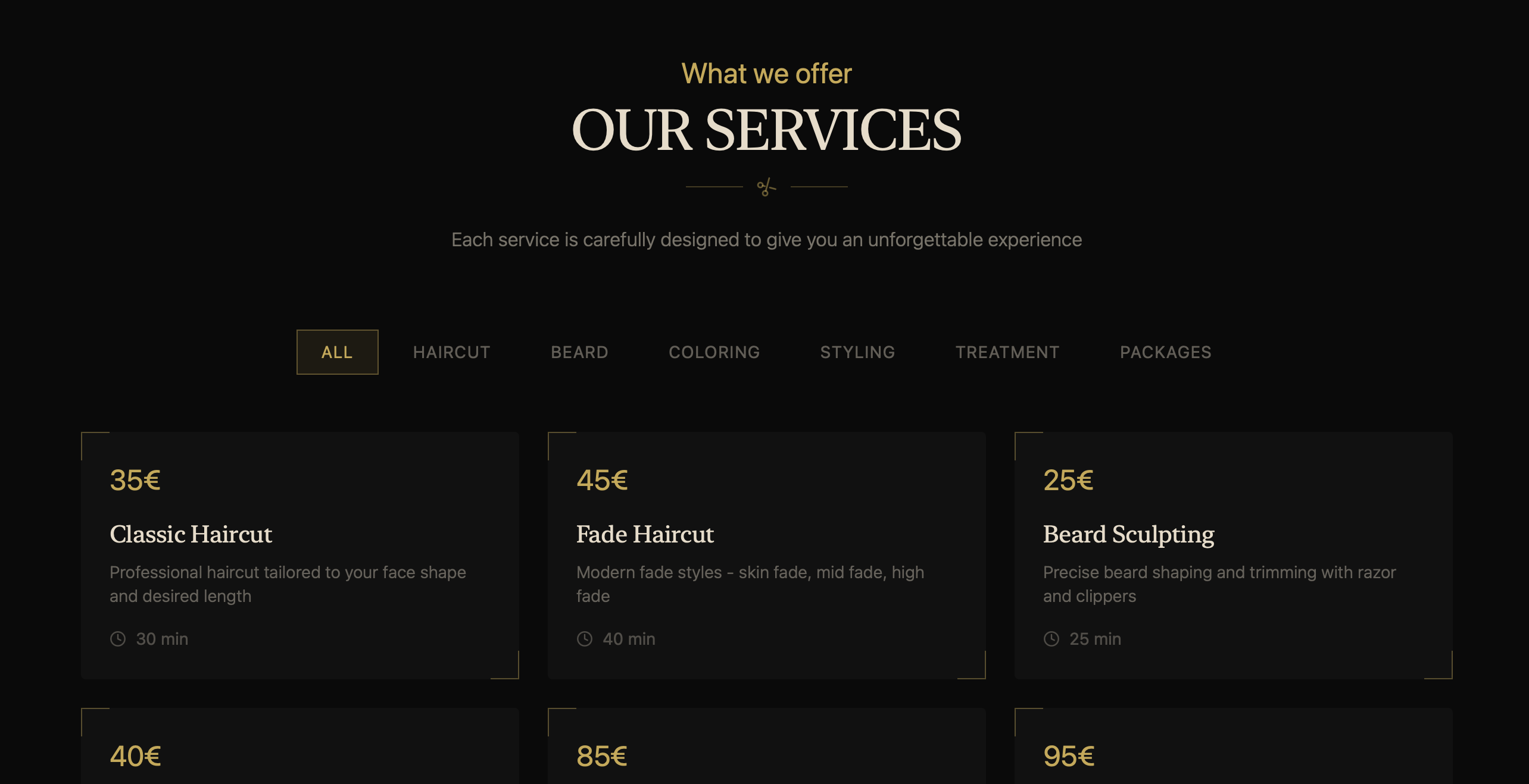 Luxury Hair Salon template preview