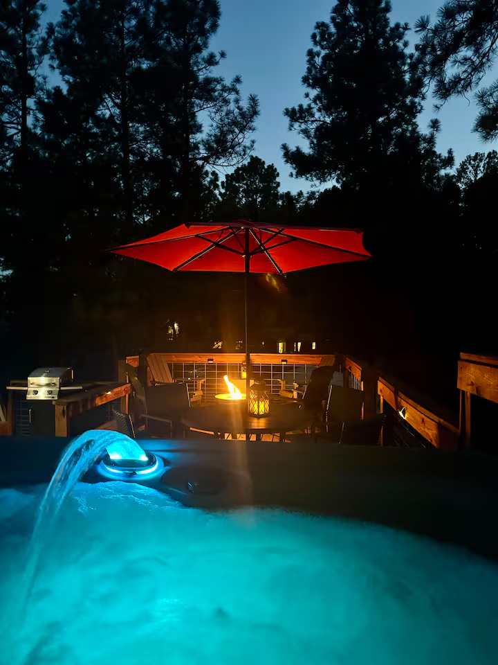 Private Hot Tub with Forest Views