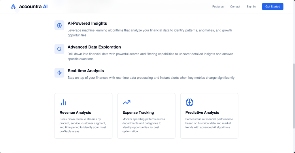 Accountra modern finance features