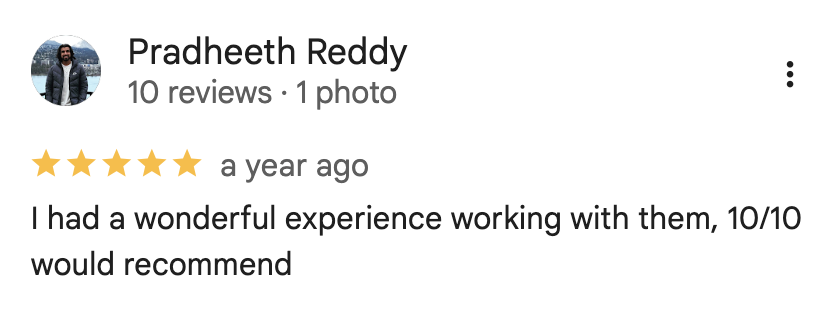 5-star Google review 8 for 530 Ventures digital marketing agency Ventura County