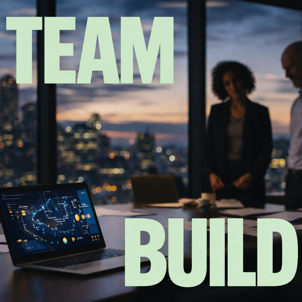 Team collaborating in workshop