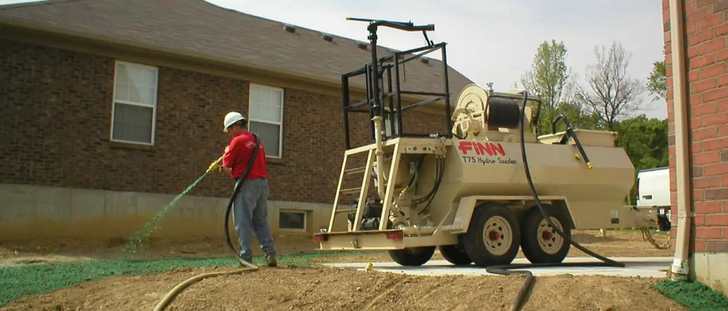 Slope Hydroseeding in Operation