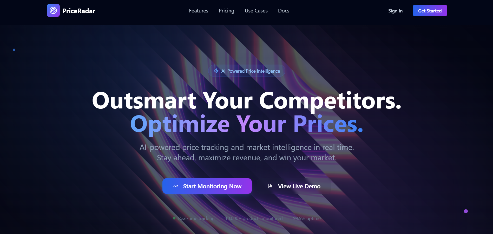 PriceRadar - Smart Competitor Price Monitoring & Dynamic Pricing template preview