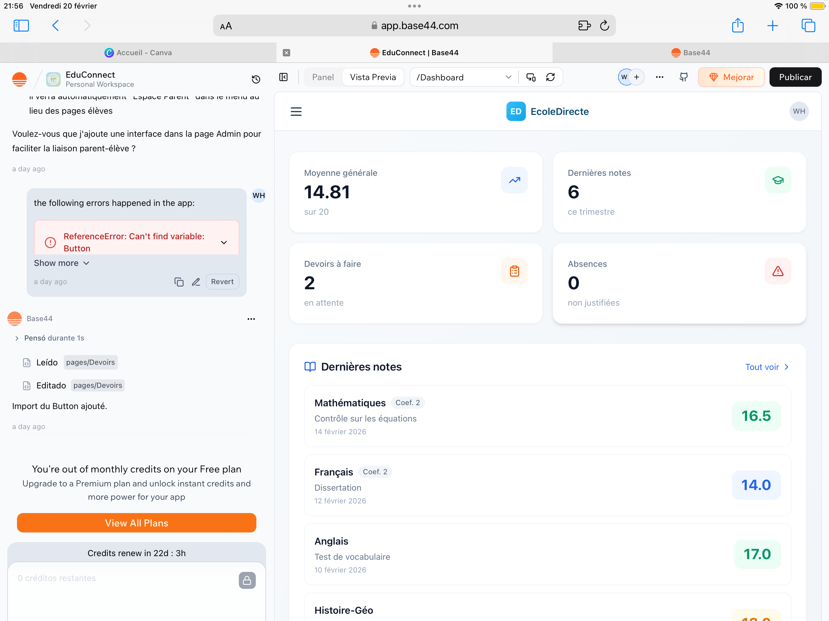 Éducation  template preview