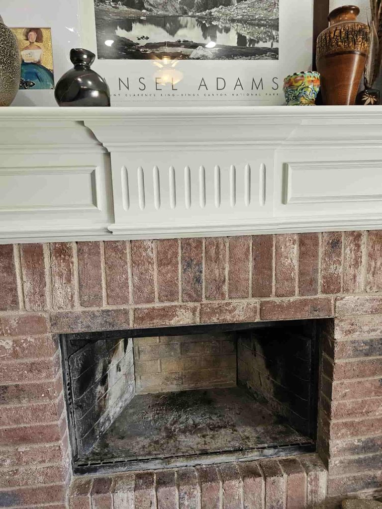 Clean fireplace