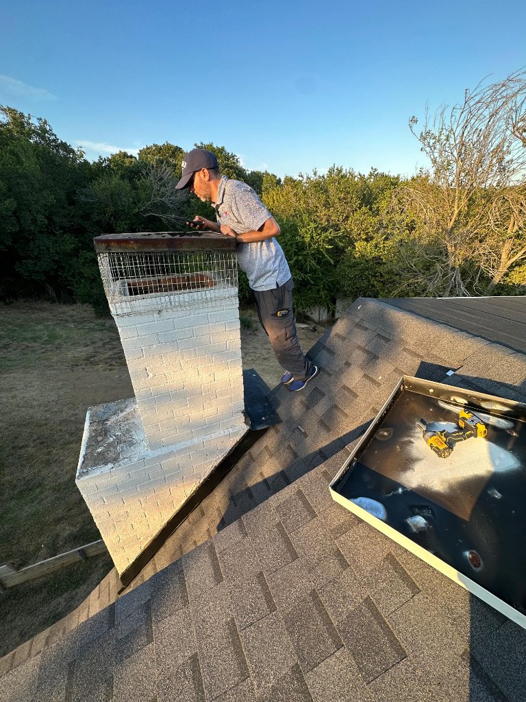 Technician on rooftop