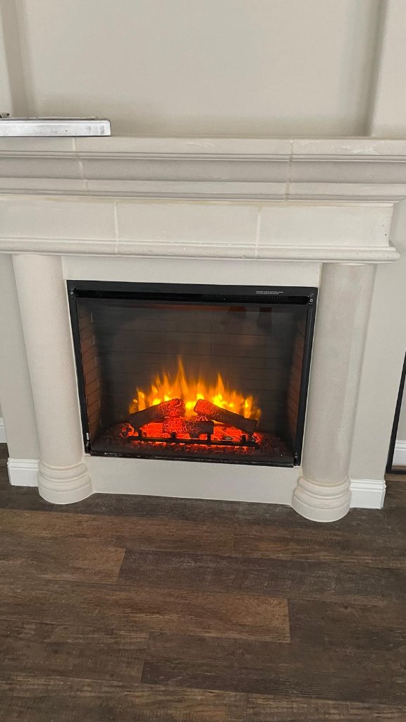 Electric fireplace installation