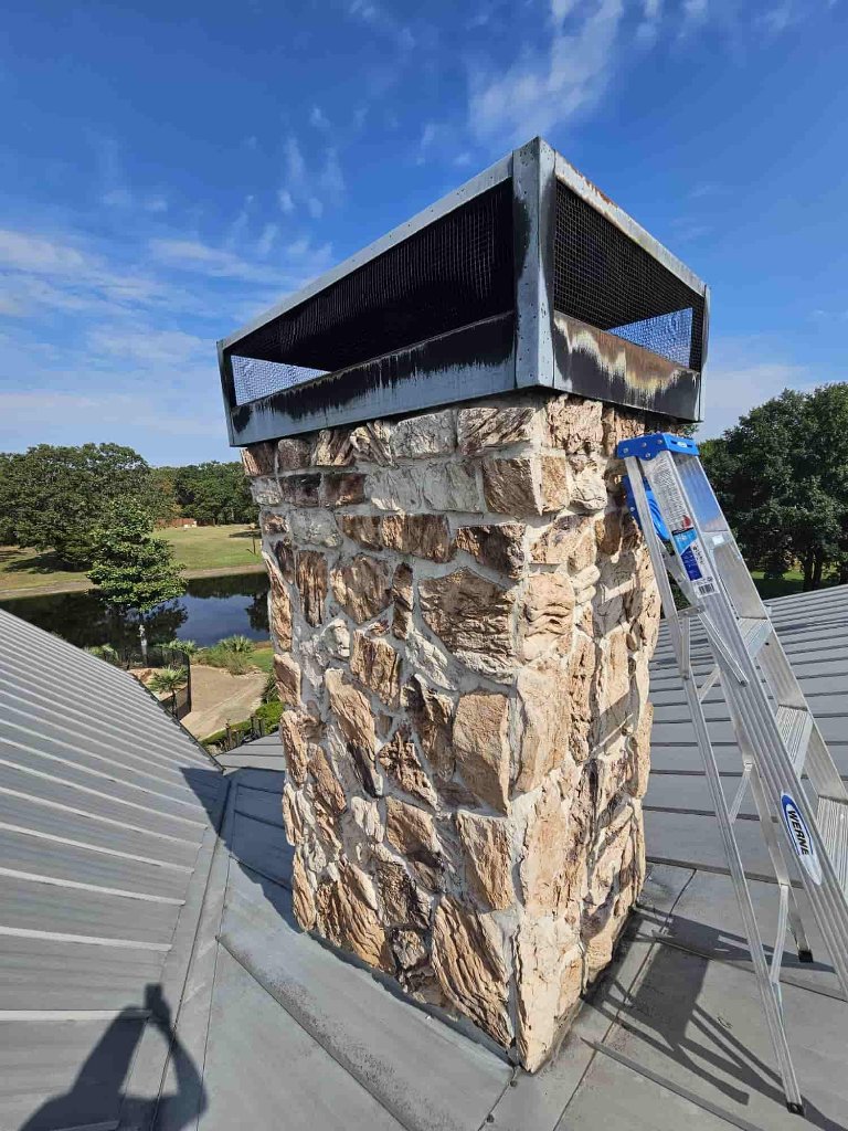 Chimney with new cap