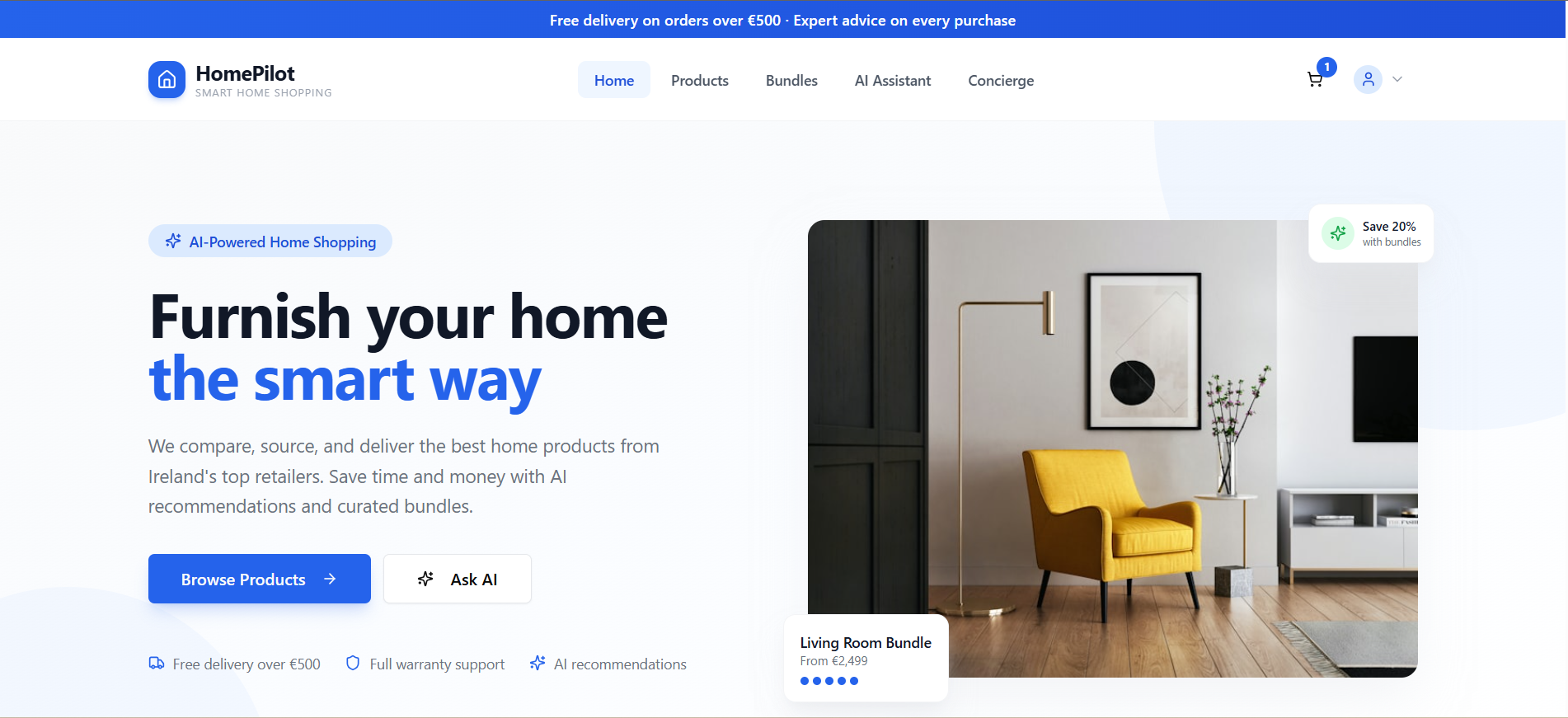  HomePilot   E-commerce Platform template preview