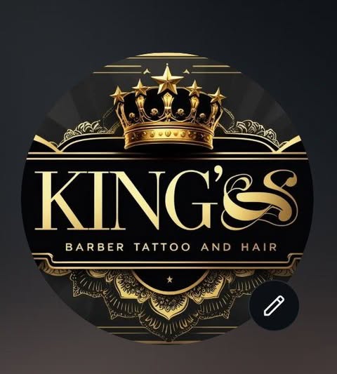 kings barber tattoo template preview